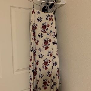 Long white floral dress